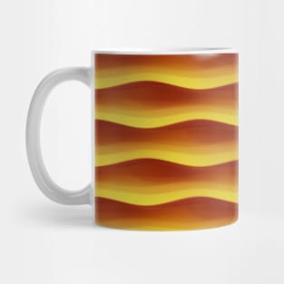 Wave Rows Orange and Yellow Mug